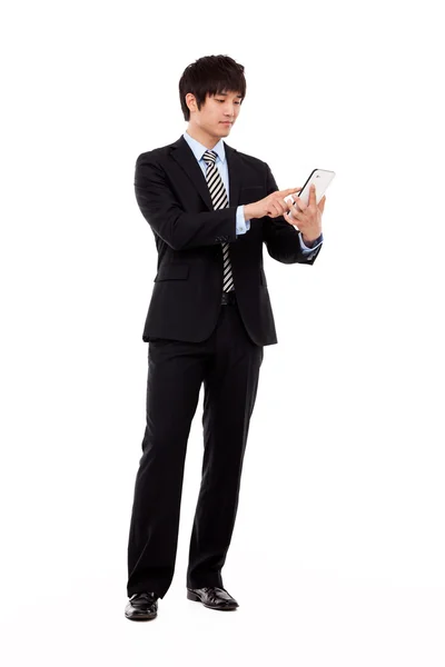 Businessman with tablet PC — Stock Photo, Image