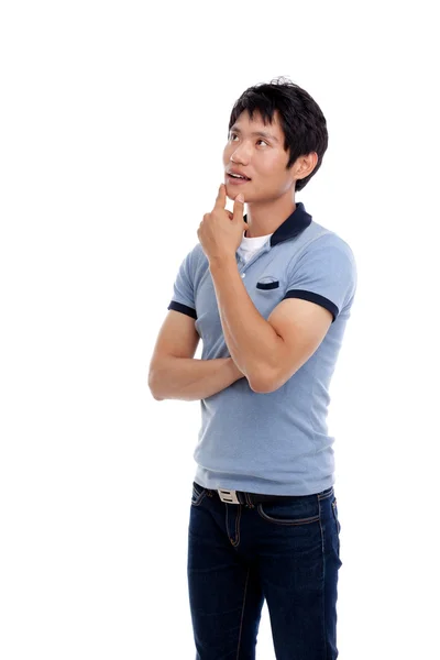 Thinking young Asian man — Stock Photo, Image