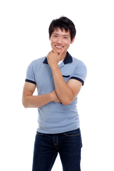 Młody człowiek Azji z uśmiechający się — Zdjęcie stockowe
