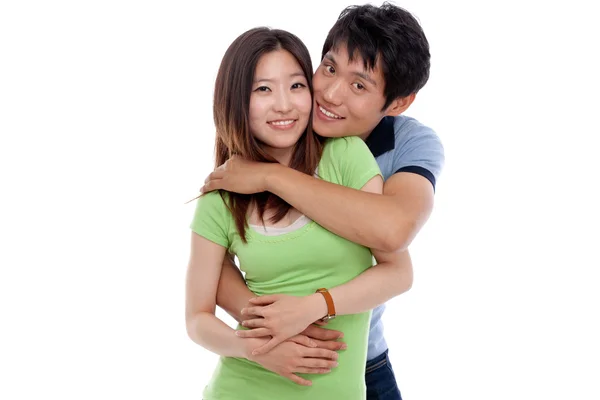 Happy young Asian couple — Stock Photo, Image