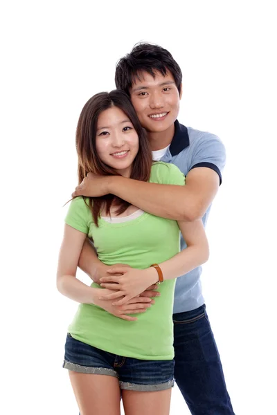 Lyckliga unga asiatiska paret — Stockfoto