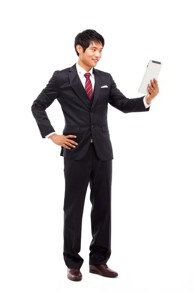 Homme d'affaires avec Tablet PC — Photo