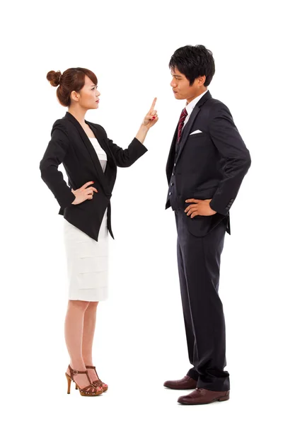 Fight business couple — Stock Photo, Image