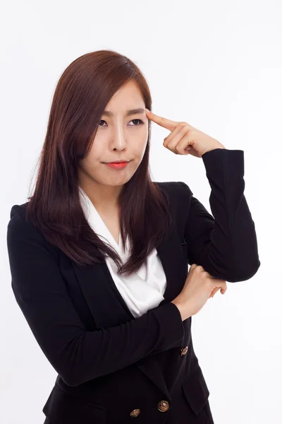 Mladá asijská žena myšlení — Stock fotografie