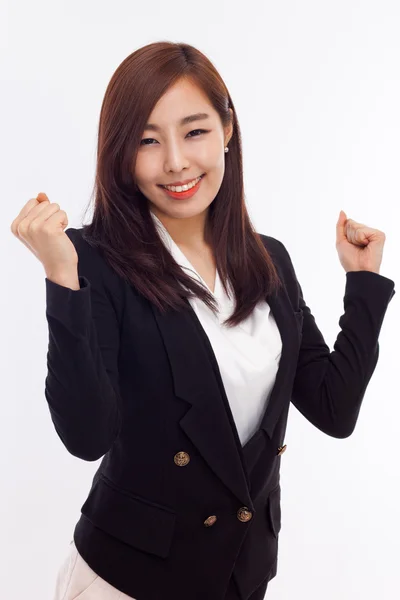 mutlu iş kadını gösteren darbe