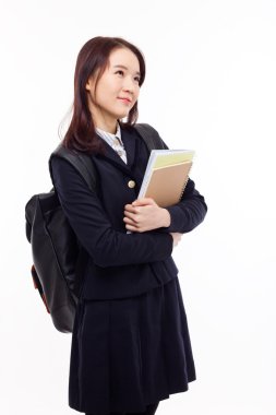 düşünme genç Asyalı öğrenci