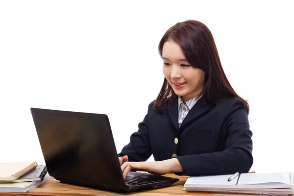 Yong estudante asiático bonito estudar — Fotografia de Stock