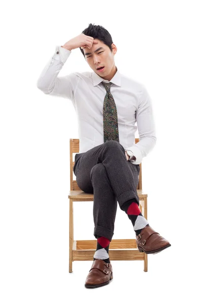 Young Asian man having a stress — Stock Photo, Image