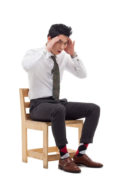 Young Asian man having a stress — Stock Photo, Image