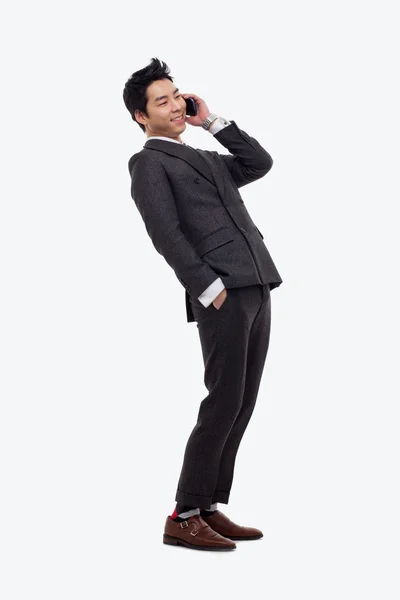 Asian business man with cellphone. — Stock Photo, Image