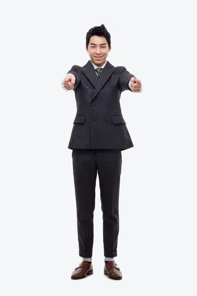 Asian young business indicated you. — Stock Photo, Image