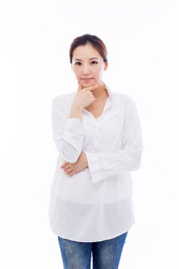 düşünme genç Asyalı kadın