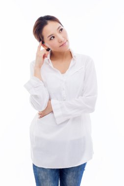 düşünme genç Asyalı kadın