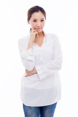 düşünme genç Asyalı kadın