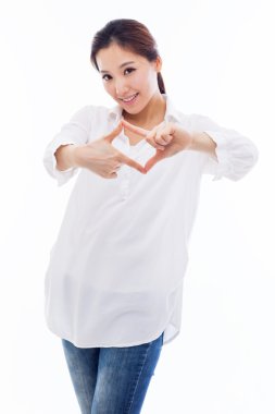 Genç Asyalı kadın alarak fotoğraf