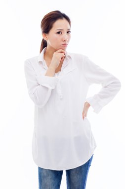 düşünme genç Asyalı kadın