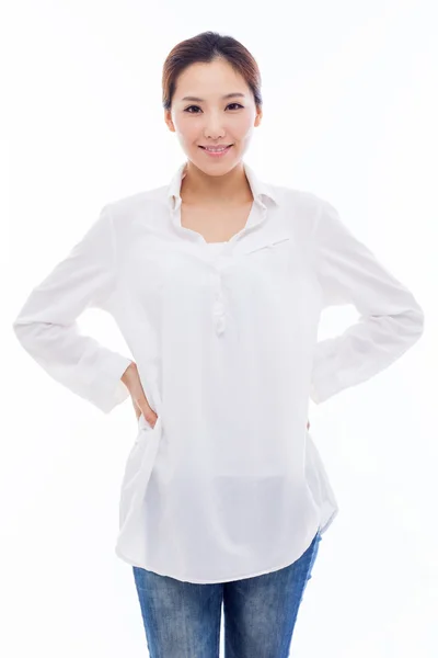 Krásná mladá asijská dáma — Stock fotografie