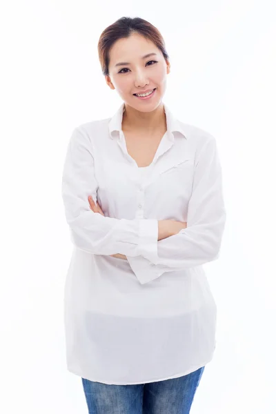 Krásná mladá asijská dáma — Stock fotografie