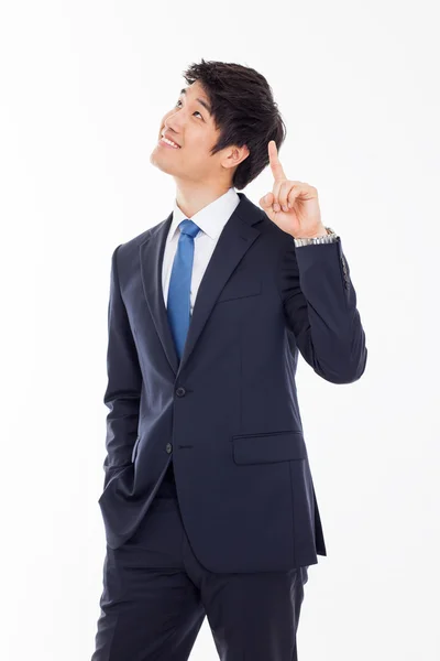 Young asian man indicated up side. — Stock Photo, Image