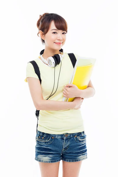 Mladá asijská studentka — Stock fotografie