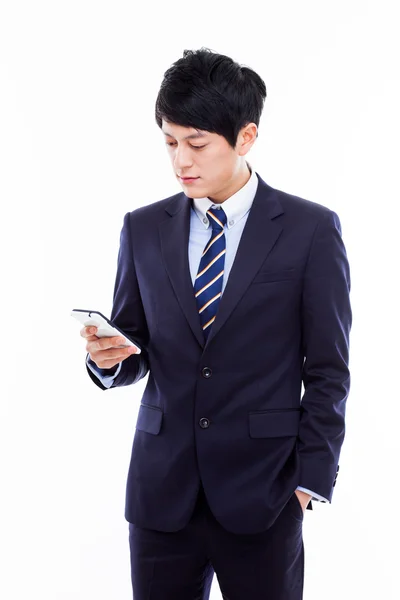 Asian business man with cellphone. — Stock Photo, Image