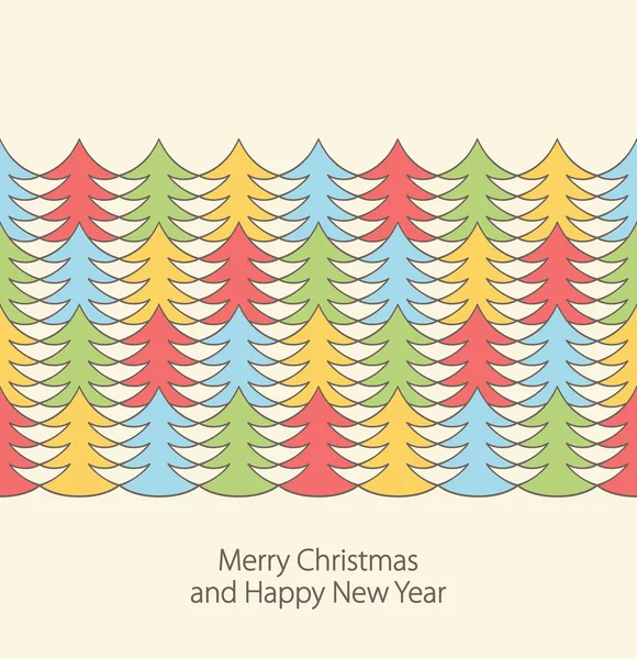 Bordure de l'arbre de Noël — Image vectorielle