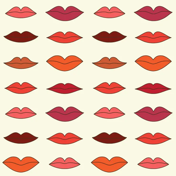 Lips pattern — Stock Vector