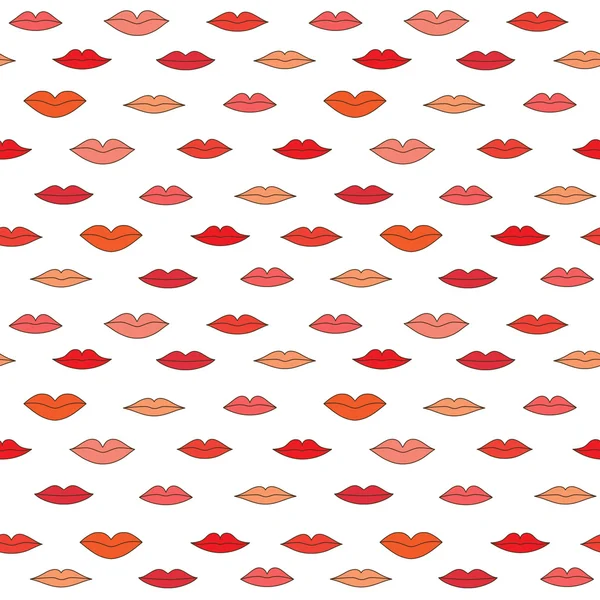 Lips pattern — Stock Vector