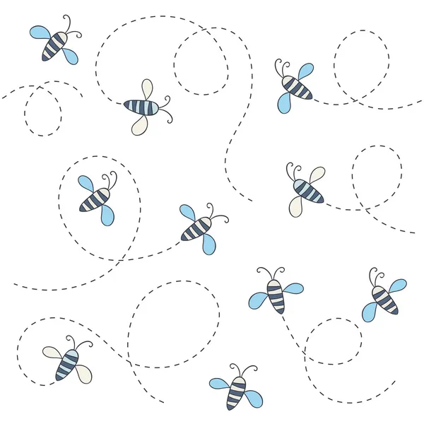 Bee mönster Vektorgrafik