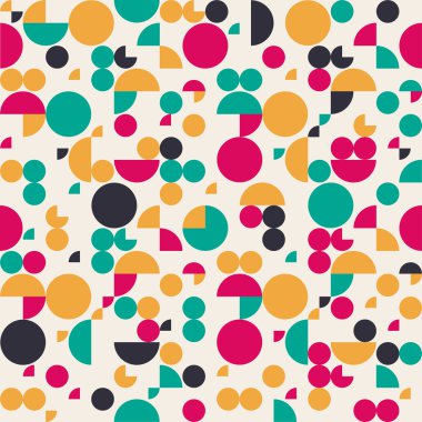 Dikişsiz retro soyut geometrik desen. vektör çizim