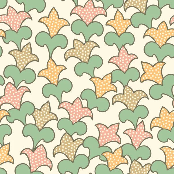 Motif floral stylisé sans couture — Image vectorielle