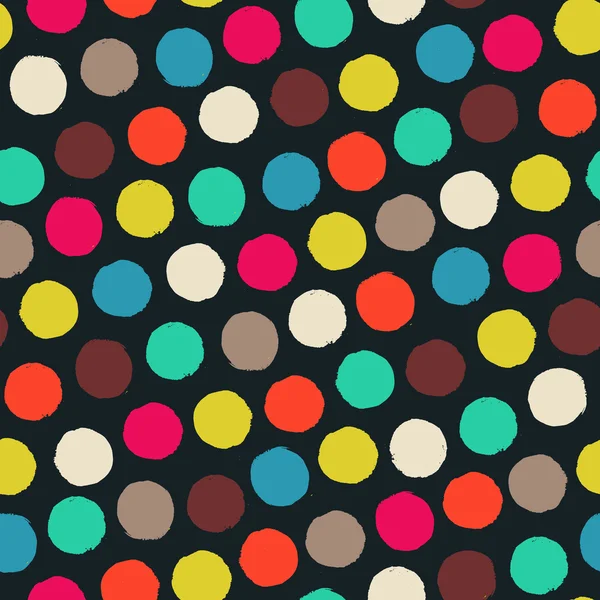 Stylish pattern with bright grunge circles. Vector illustration — Stock Vector