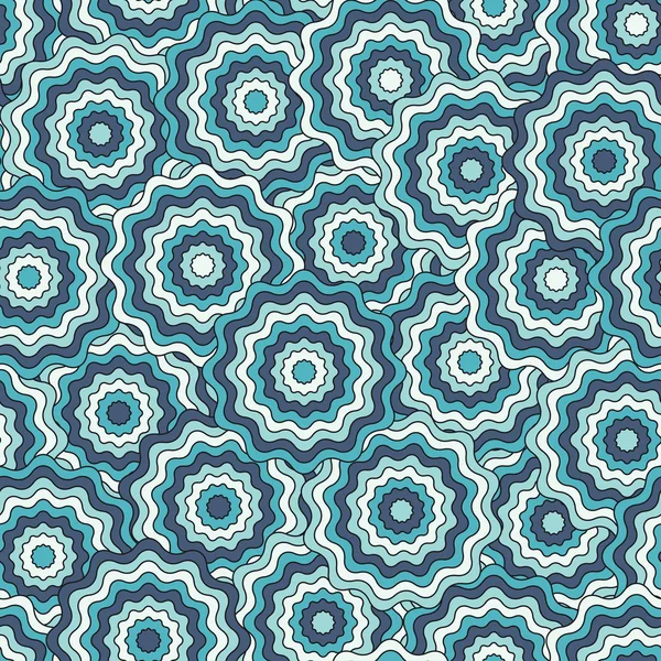 Sömlös abstrakt mönster i blå färger — Stock vektor