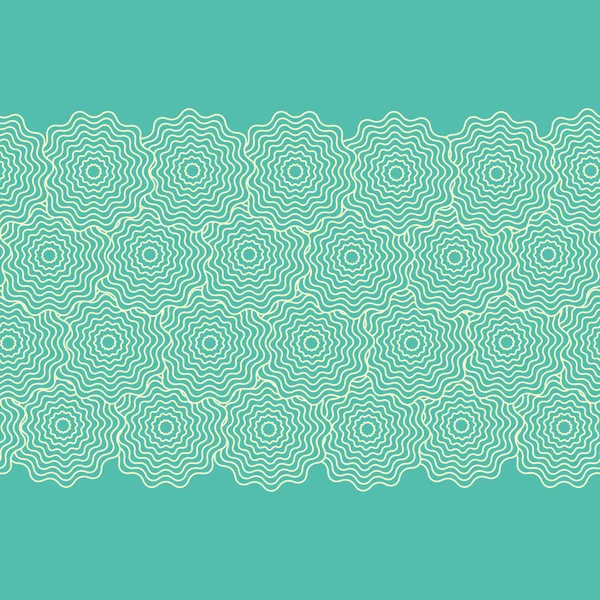 Seamless abstract border with wavy circles. Vector illustration — Stock Vector