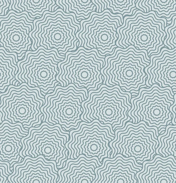 Naadloze abstract blue patroon met golvende cirkels — Stockvector