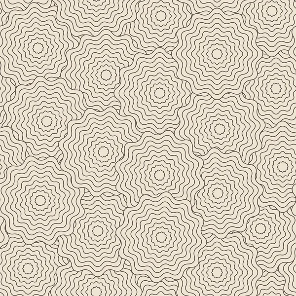 波状のサークルとのシームレスな抽象的なパターン — ストックベクタ