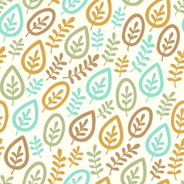 Seamless stylish pattern with leaves — Stock Vector