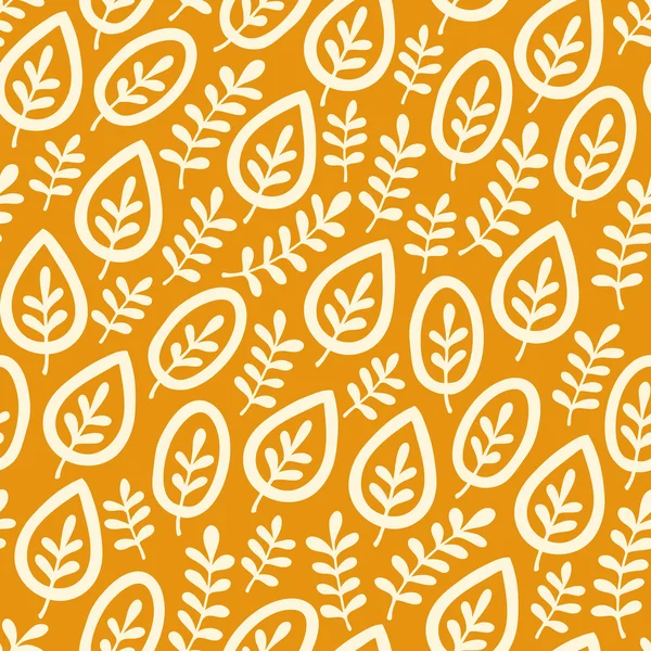 Άνευ ραφής χαριτωμένο μοτίβο με φύλλα. εικονογράφηση φορέας — Διανυσματικό Αρχείο