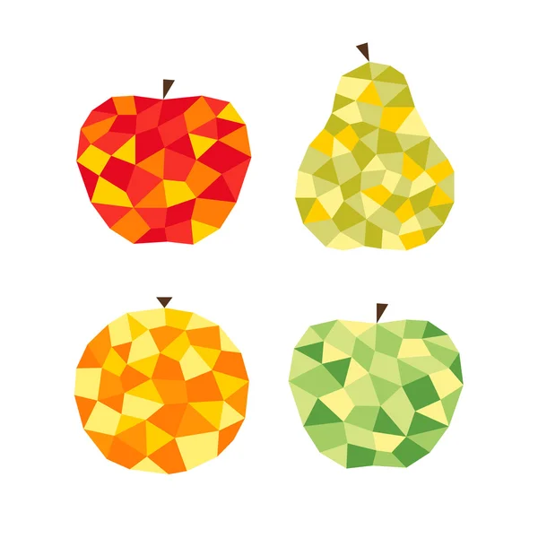 Stylized fruits — Stock Vector