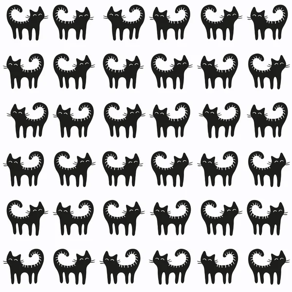 Katter mönster — Stock vektor