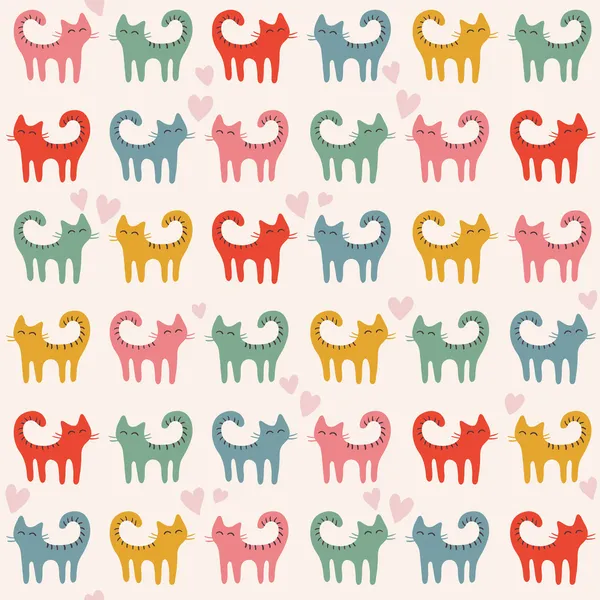 Cats pattern — Stock Vector