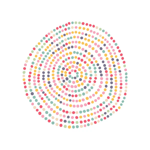 Cercle de points de couleur — Image vectorielle