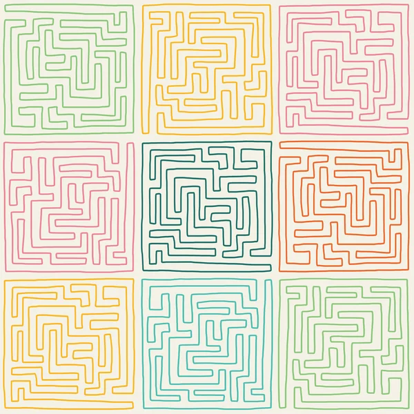 Labyrinth pattern — Stock Vector