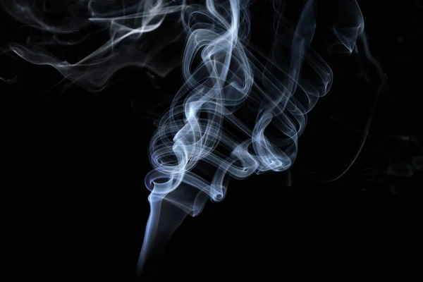 Plumas Torcidas Fumaça Movimento Fumaça Fundo Preto Linhas Fumo Abstratas Fotografias De Stock Royalty-Free