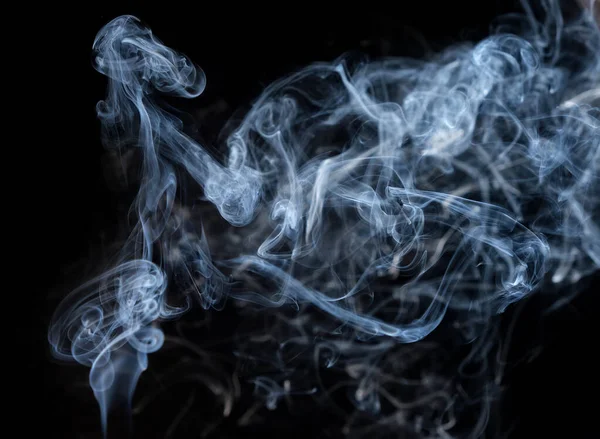 Ploi Răsucite Fum Mișcare Fum Fundal Negru Linii Abstracte Fum Imagini stoc fără drepturi de autor