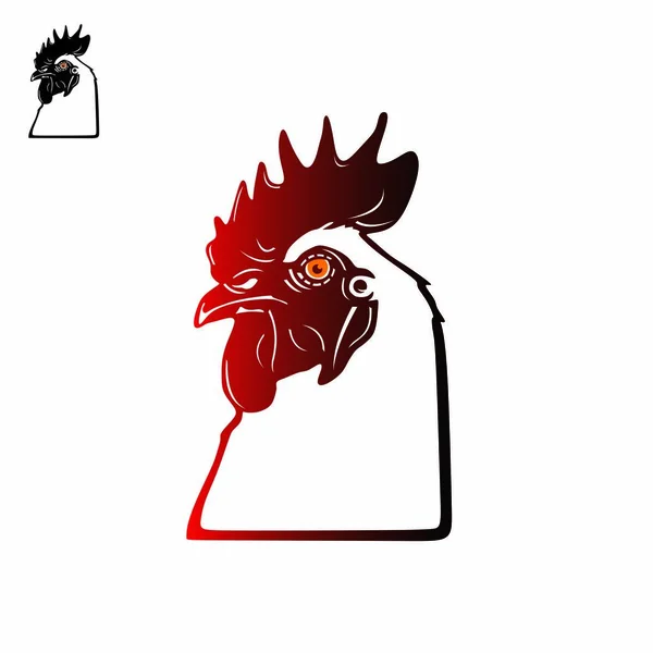 Kogut Jest Duży Kurczak Najlepsze Logo Dla Rolnika Wektor Ilustracji — Wektor stockowy