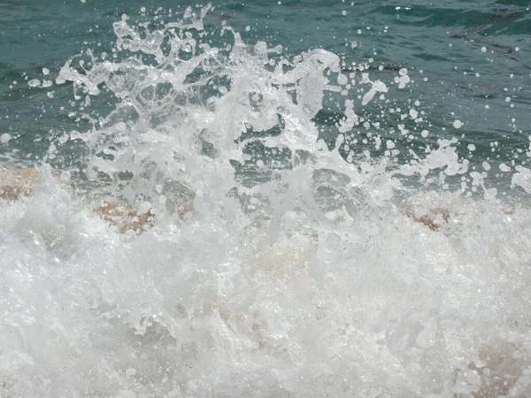 Tekstur Latar Belakang Air Laut Tepi Laut Liburan Musim Panas — Stok Foto