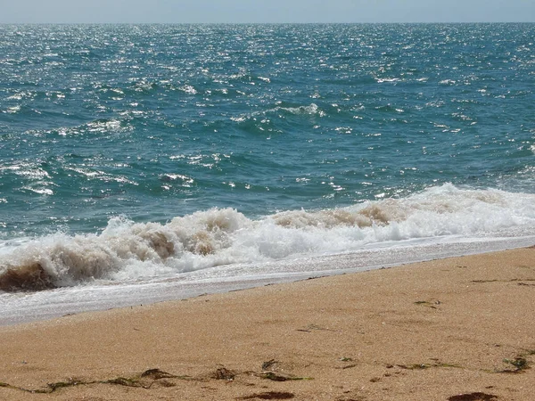 Deniz Suyu Arkaplan Dokusu Deniz Kenarında Yaz Tatilinde Boşluğu Kopyala — Stok fotoğraf