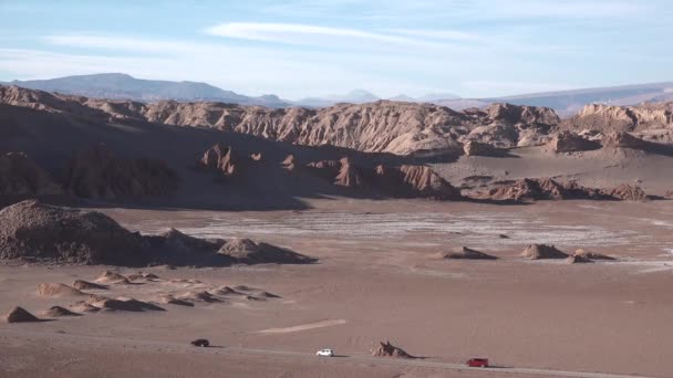 Martian landscapes of the Atacama Desert. Chile. — Stock Video