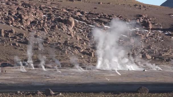 Marťanská krajina pouště Atacama. Chile. — Stock video
